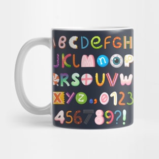 Alphabet Sweet Candies Mug